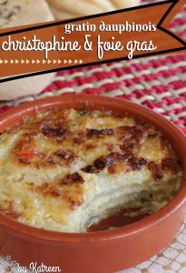 gratin dauphinois de christophine sauce foie gras