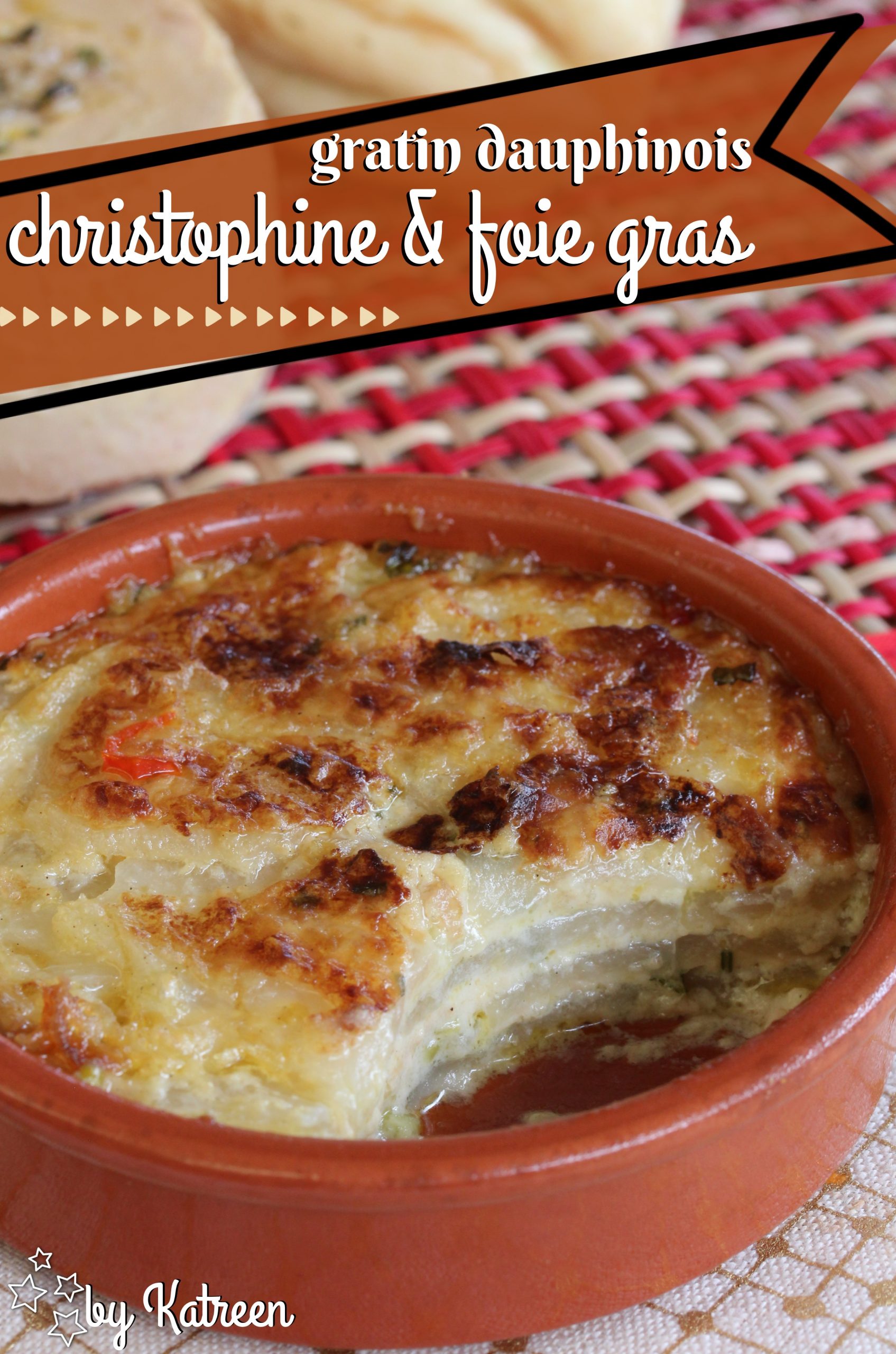 gratin dauphinois de christophine sauce foie gras