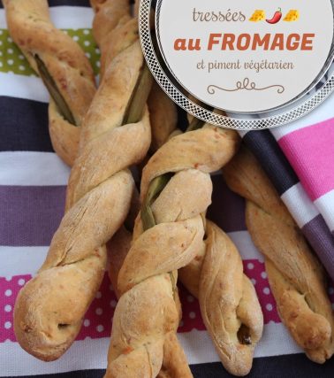 Recette des FLÛTES tressées au FROMAGE et piment végétarien, selon Katreen