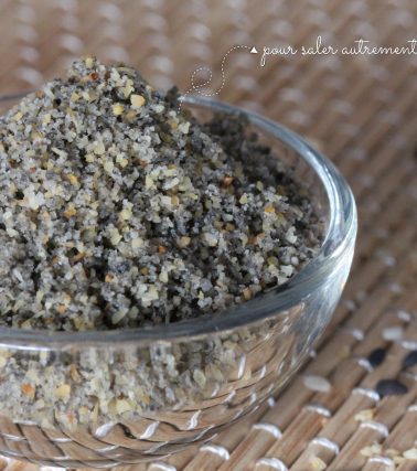 Recette du GOMASHIO au sésame noir et à l'ail de Katreen