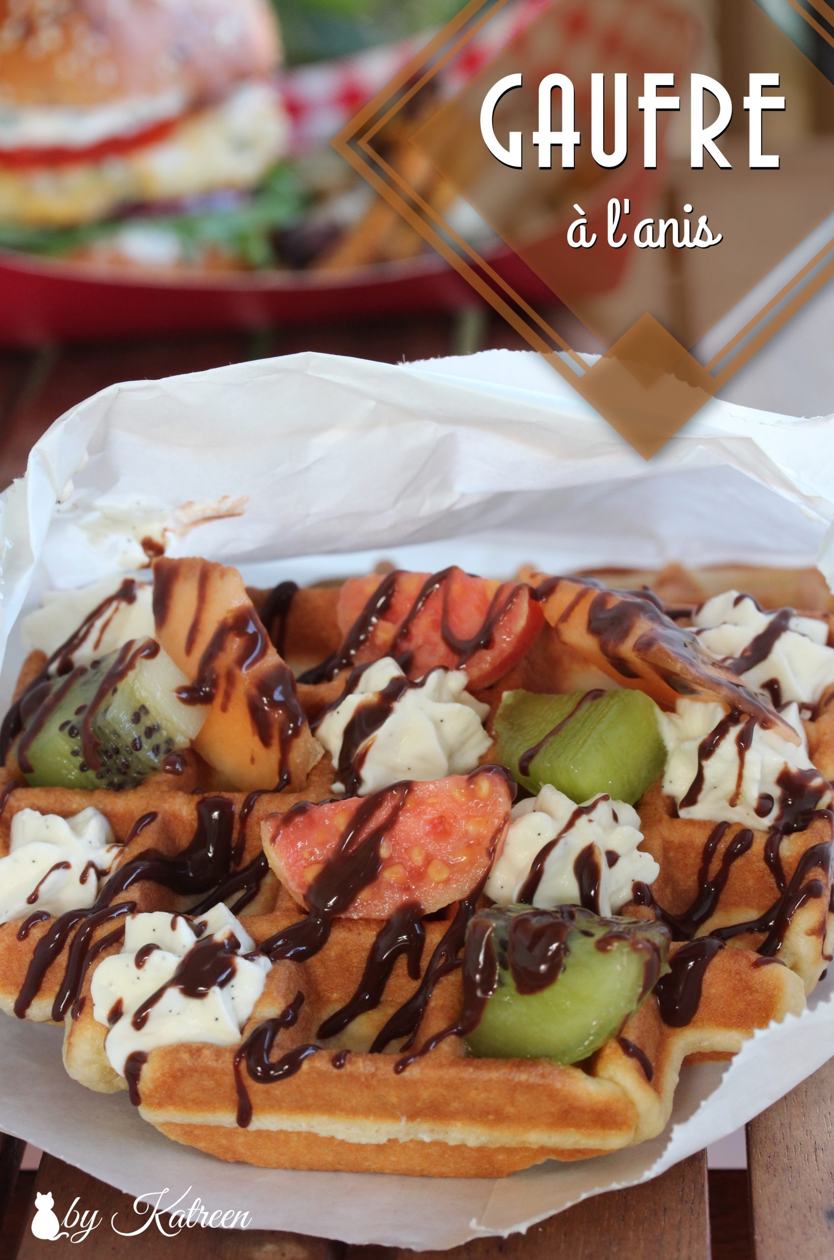 gaufre à l'anis et aux fruits