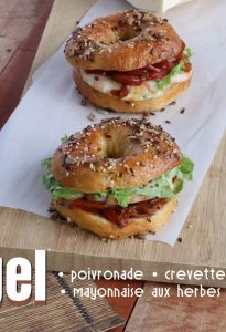 recette bagel aux crevettes