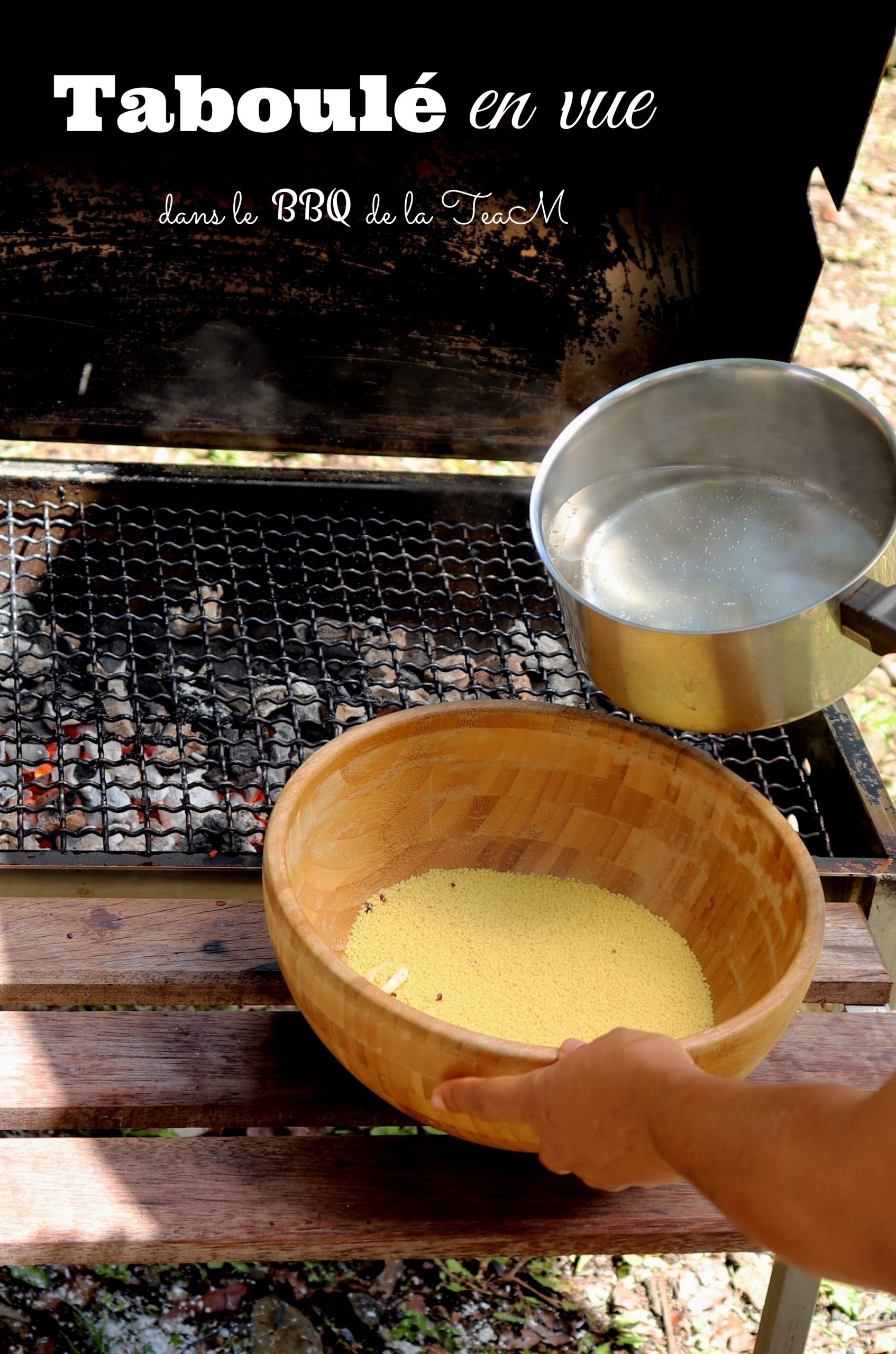 semoule taboulé cuisson au barbecue