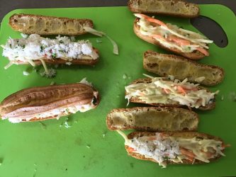 Salambo éclairs au crabe apéritifs