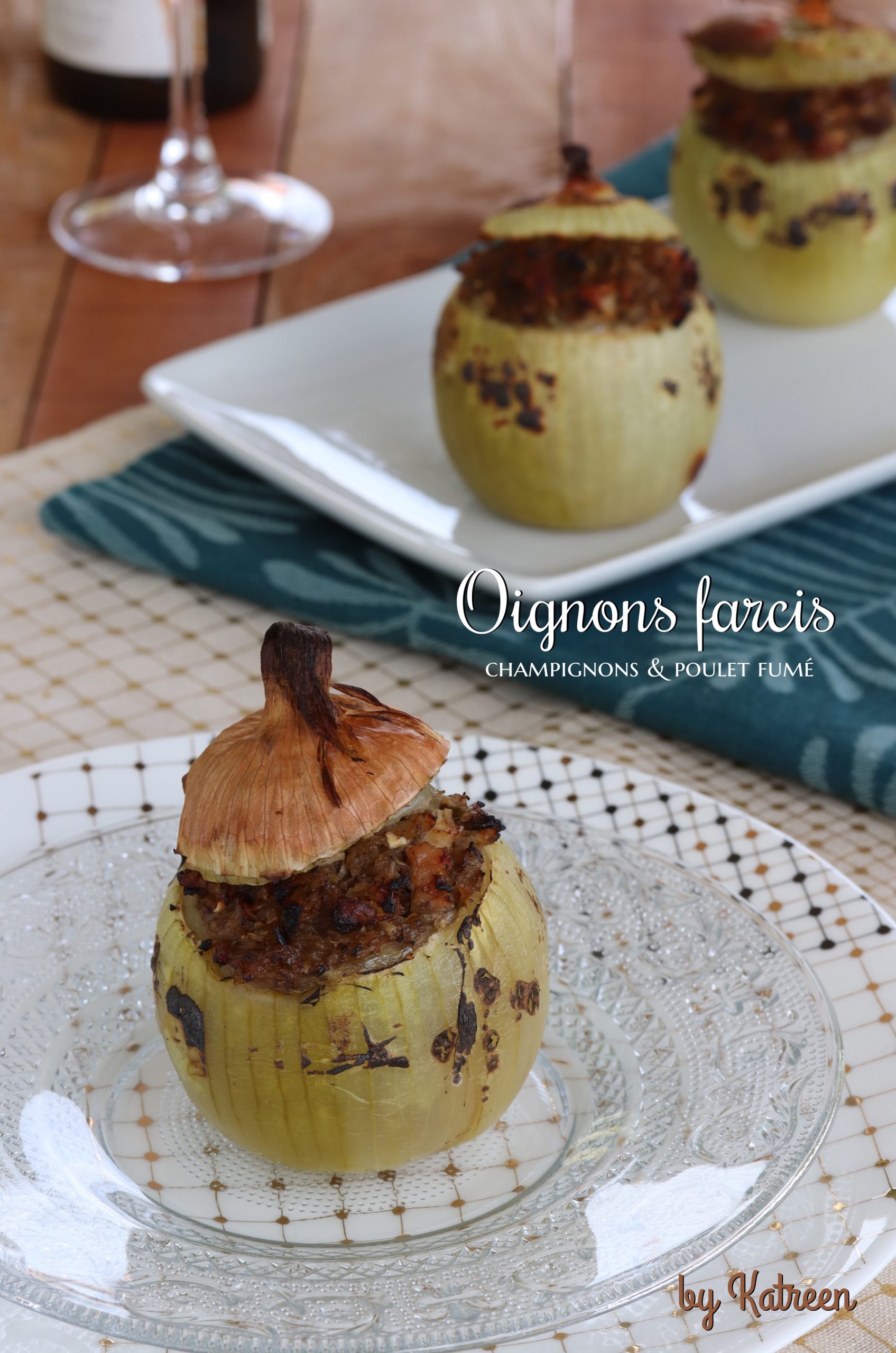 oignons farcis aux champignons