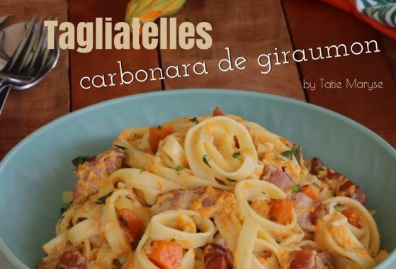 pâtes carbonara de giraumon