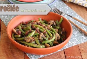 recette poêlée de haricots verts