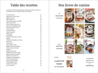 Livre Tatie Maryse -La cuisine antillaise facile (table des recettes)