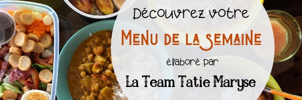 menus de la semaine