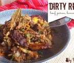 Dirty rice au bœuf poireau banane plantain