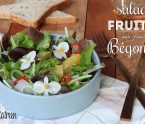 salade aux fleurs de bégonia fruitée