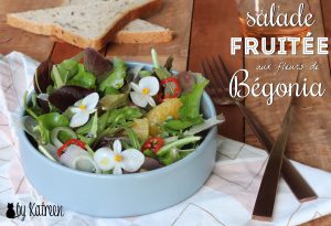 salade aux fleurs de bégonia fruitée