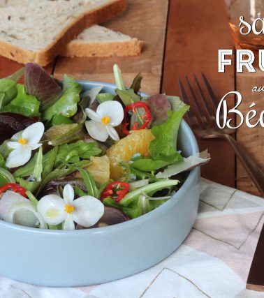 Recette de la SALADE fruitées aux FLEURS de Bégonia de Katreen