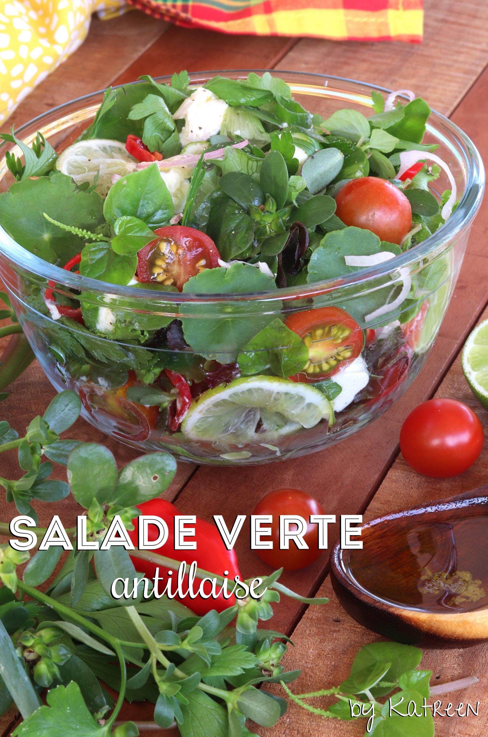 salade verte antillaise pourpier véronique herbe couresse