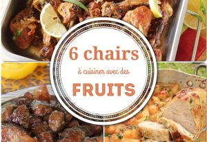 6 chairs à cuisiner avec des fruits