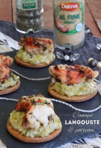 canapé langouste poireau DUCROS