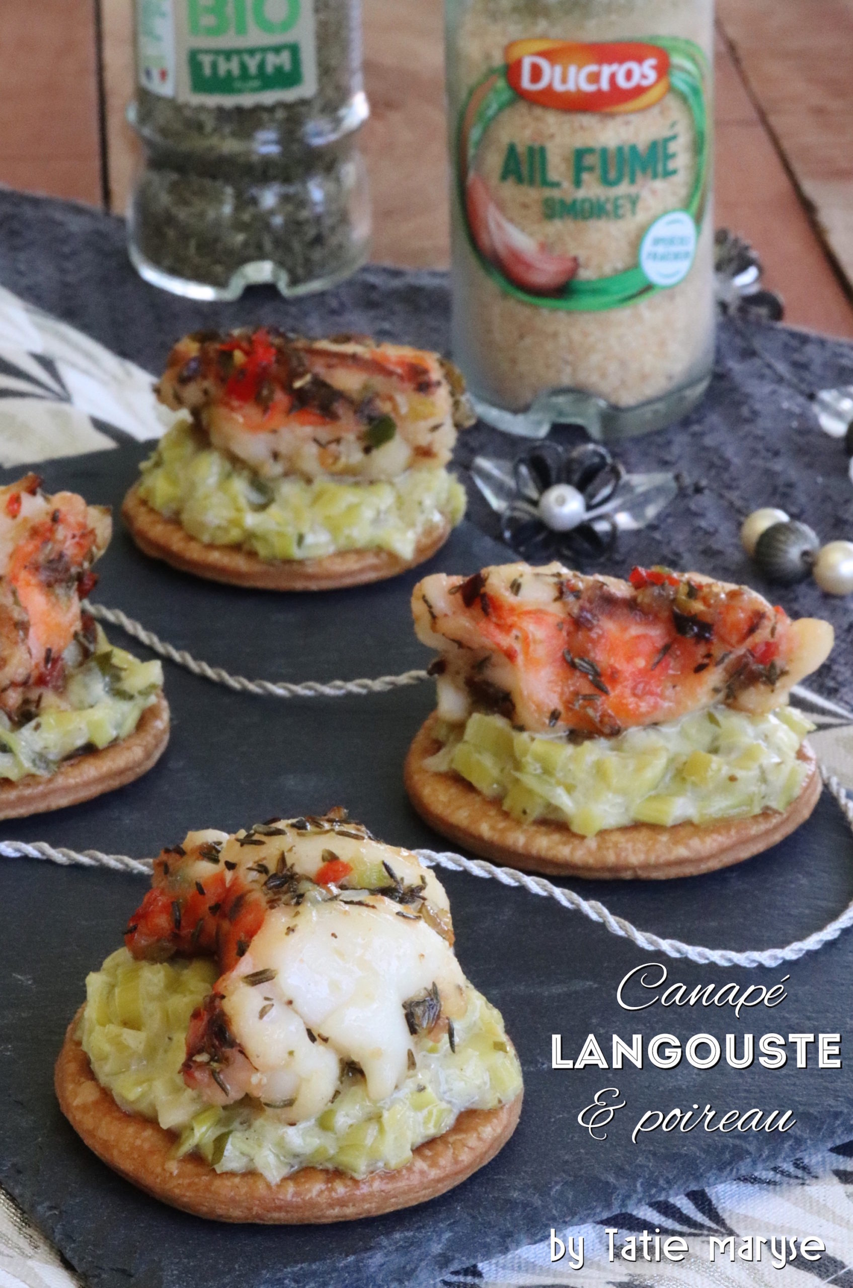 canapé langouste poireau DUCROS