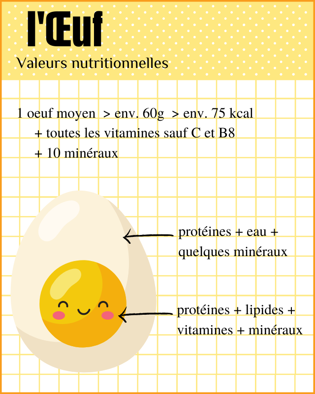 oeuf valeurs nutritionnelles