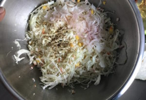 salade de chou au surimi Martinique