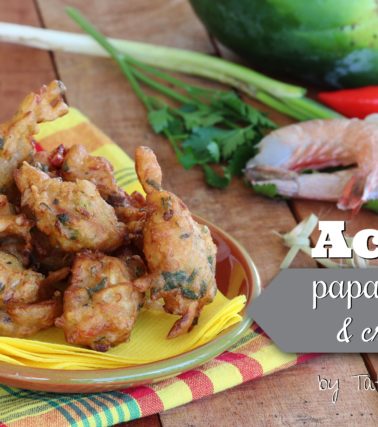 Recette des ACRAS de PAPAYE verte et CREVETTES, selon Tatie Maryse