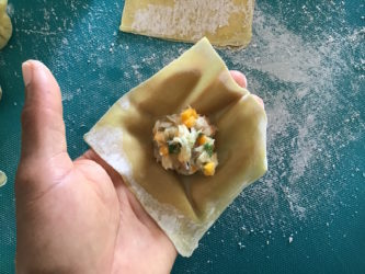 raviolis frits à la morue