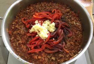 lasagnes à la viande et aux poivrons