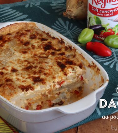 Recette du GRATIN de DACHINE au poivron et au chorizo by Tatie Maryse