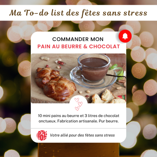 Commandez votre pain au beurre chocolat