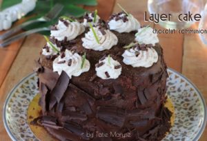 layer cake chocolat communion