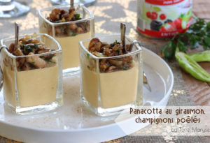 Panacotta giraumon et champignons