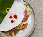 Kassav fine garnie aux légumes