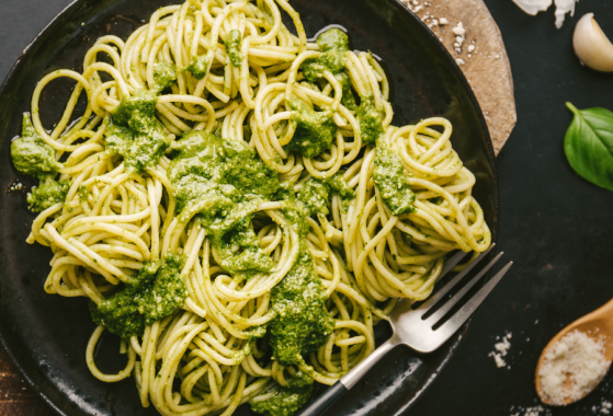 atelier pasta spaghetti pesto basilic gros thym