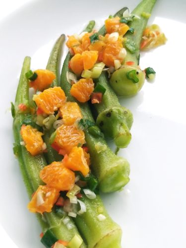 gombos à la clémentine chef Lefeuvre Guadeloupe