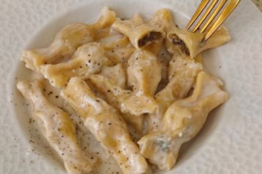 CANDY PASTA aux CHAMPIGNONS, sauce crémeuse au GORGONZOLA