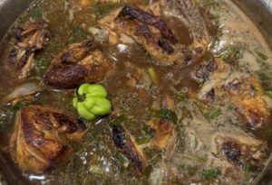 fricassee de poulet fermier antillais