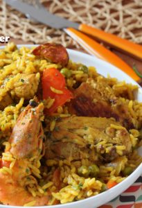 Paella au poulet fermier